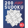 200 Hard Sudoku Puzzles.: Challenging Sudoku Book For Adults ( Volume 3 )