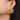 Geometric jewelry with wrinkled texture Indian style design titanium steel gold-plated earrings