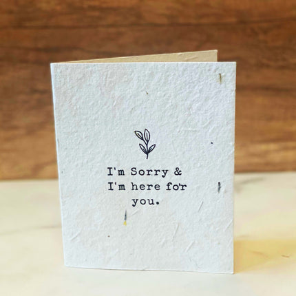 Seed Paper Plantable Card - I'm Sorry by Soothi