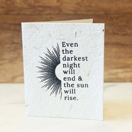 Seed Paper Plantable Card - The Sun Will Rise by Soothi