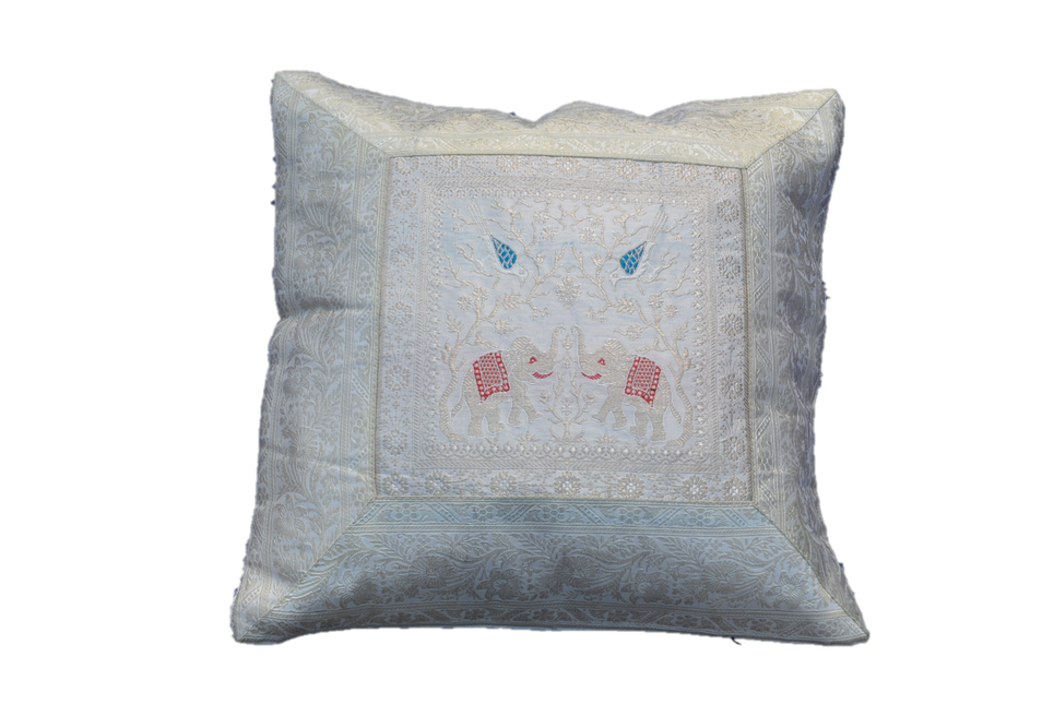 Brocade Silk decorative throw pillow case by OMSutra