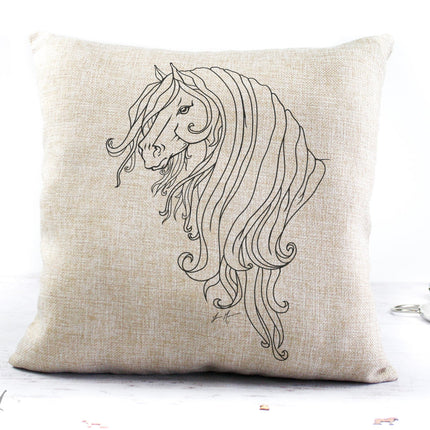 Friesian Horse Pillow Cover - Strength Friesian Mare by Classy Equine