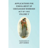 Applications For Enrollment of Chickasaw Newborn Act of 1905 Volume V