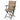 Foldable Swivel Patio Chair with Armrest and Mesh Back-Coffee