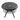 Ø39.37-inch Cast Aluminum Patio Dining Table With Black Frame and Umbrella Hole