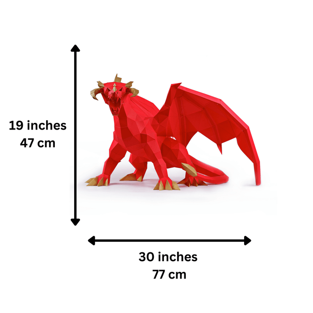 Red Dragon Model by PAPERCRAFT WORLD