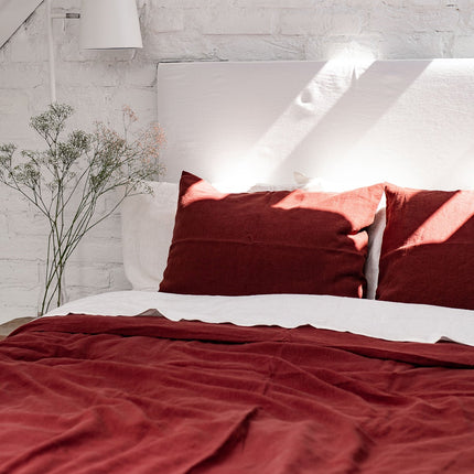 Linen pillowcase in Terracotta by AmourLinen