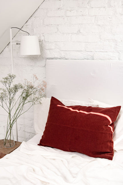 Linen pillowcase in Terracotta by AmourLinen