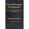 The Philosophy of Inequality: Letters to my Contemners, Concerning Social Philosophy