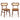 Indoor Mid Century Wood Dining Chairs Set of 2 for Dining Room-Coffee