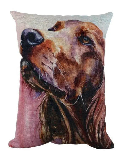 Dog | Irish Setter Watercolor | 12x16 | Pillow Cover | Dogs | Home Décor | Custom Dog Pillow | Irish Sett  | Dog Lover Gift | Dog Mom Gift by UniikPillows