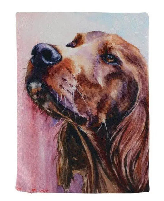 Dog | Irish Setter Watercolor | 12x16 | Pillow Cover | Dogs | Home Décor | Custom Dog Pillow | Irish Sett  | Dog Lover Gift | Dog Mom Gift by UniikPillows