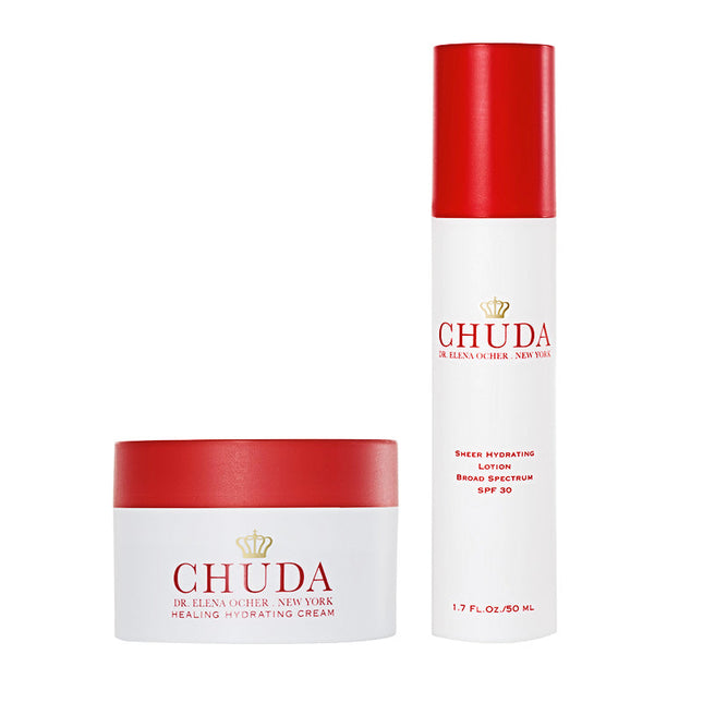 Sheer Hydrating Lotion SPF 30 + Healing Hydrating Cream 30ml DUO by Chuda Skincare