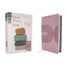 Niv, Read. Think. Live., Leathersoft, Pink, Comfort Print: 365-Day NIV Devotional Bible - Discover Your Part in God's Plan