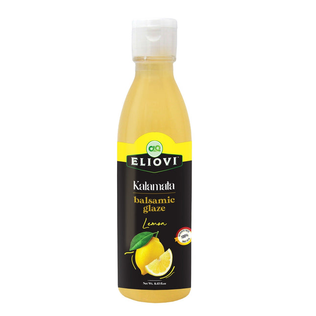 Eliovi  Balsamic Glaze Lemon 8.45 Fl. Oz - A Refreshing, Tangy Condiment for Any Dish by Alpha Omega Imports