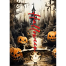 Halloween Coloring Book for Adults: Halloween Coloring Book Grayscale Scarecrows, Pumpkins, Sugar Skulls, Dia de los Muertos - A4