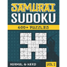 Samurai Sudoku: Sudoku Book for Adults with 600+ 5 in 1 Sudoku - Normal and Hard - Vol 1