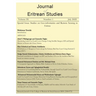 Journal of Eritrean Studies [Vol. IX No. 1, 2022]