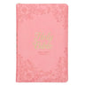 KJV Holy Bible, Standard Size Faux Leather Red Letter Edition - Thumb Index & Ribbon Marker, King James Version, Pink Floral Zipper Closure