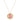 Gold Dipped Enamel Pink Ribbon Accented Metal Disc Necklace by Madeline Love