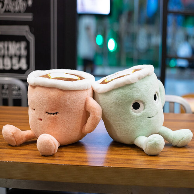 Sakura Latte and Matcha Cup Plushies (2 Colors, 2 Sizes) by Subtle Asian Treats