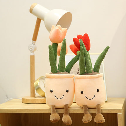 Bubbly Tulip Flower Pot Plush (5 Colors) by Subtle Asian Treats