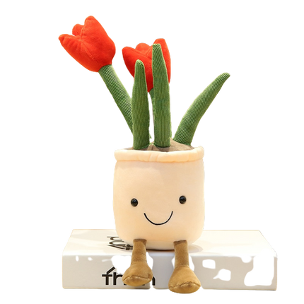 Bubbly Tulip Flower Pot Plush (5 Colors) by Subtle Asian Treats