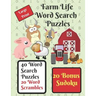 Farm Life Word Search Puzzle Book: Give your brain a workout with these 40 word search puzzles, farm life themed, plus 20 word scrambles and 20 sudoku