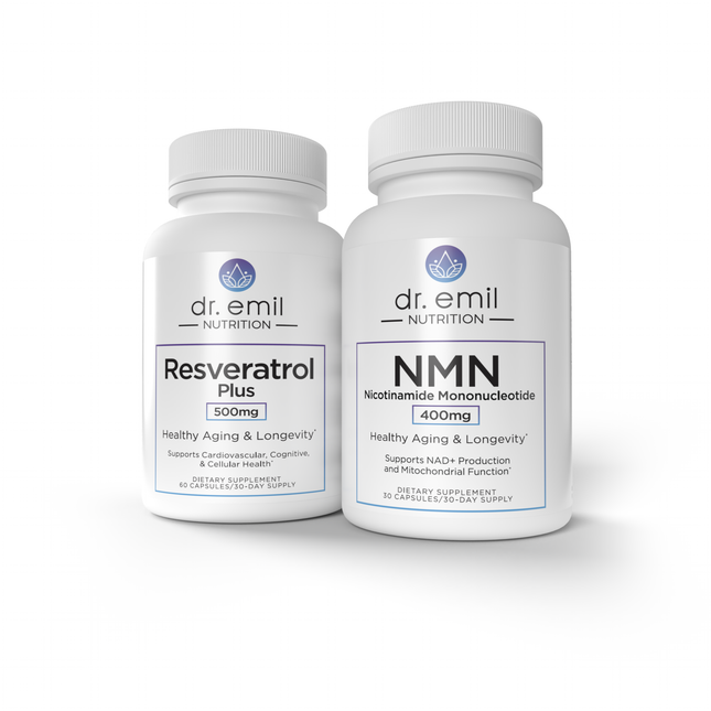 NMN & Resveratrol Healthy Aging Bundle by Dr Emil Nutrition