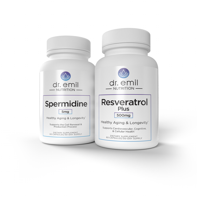 Resveratrol Plus & Spermidine Healthy Aging Bundle by Dr Emil Nutrition