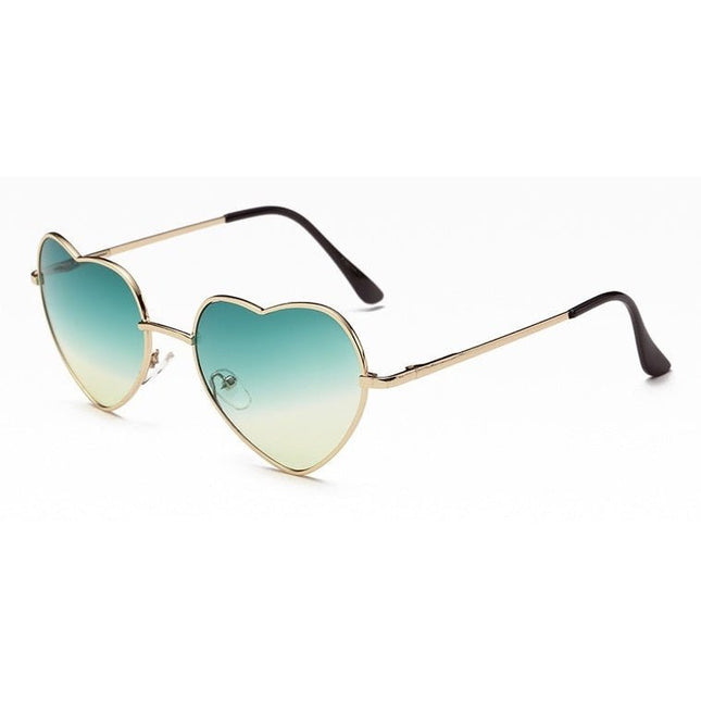 Heart Shaped Ombré Sunglasses in Pink or Green by The Bullish Store