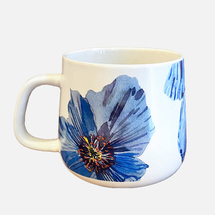 Porcelain Mug:  Himalayan Blue Poppies by India & Purry