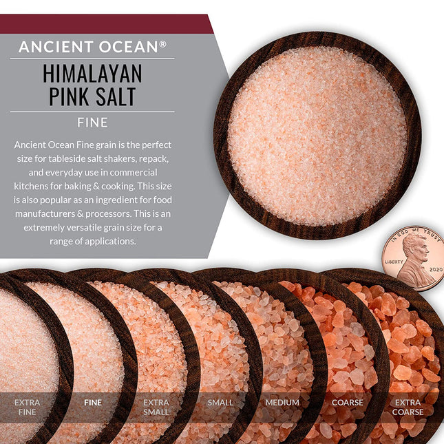 Ancient Himalayan Pink Mineral Salt, Fine Grain - Shaker Jar (6 oz) by Alpha Omega Imports