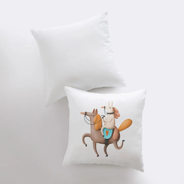 Horse Riding Horse Pillow | Throw Pillow | Horse Lover | Animal Lover Gift | Tiny House Decor | Cowgirl Pillow | Horse Pillow Pet by UniikPillows