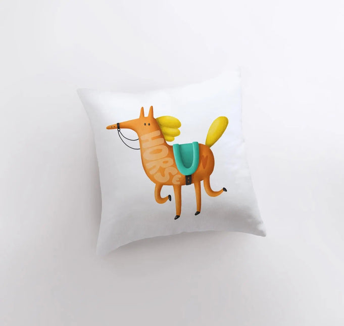 Horse Running Pillow | Throw Pillow | Horse Lover | Animal Lover Gift | Tiny House Decor | Cowgirl Pillow | Horse Pillow Pet by UniikPillows