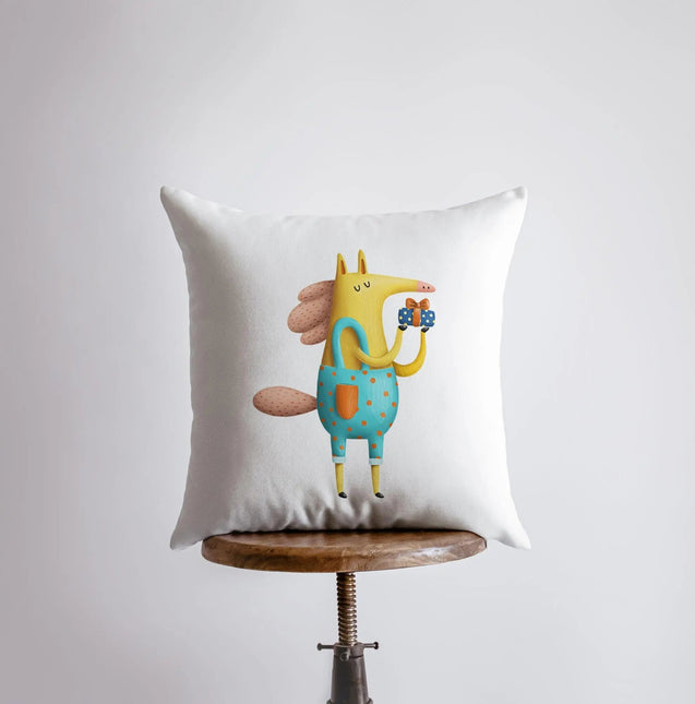 Horse giving gift Pillow | Throw Pillow | Horse Lover | Animal Lover Gift | Tiny House Decor | Cowgirl Pillow | Horse Pillow Pet by UniikPillows