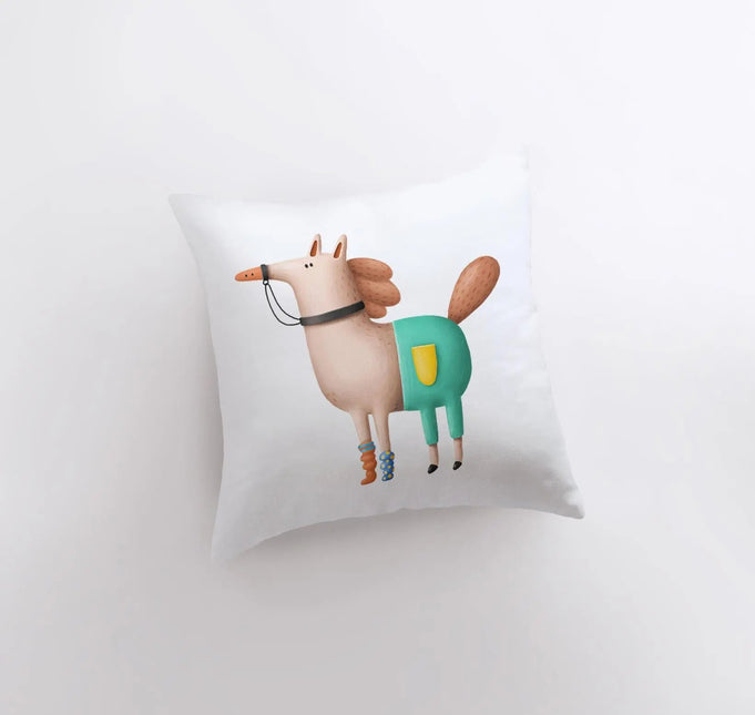 Horse wearing pants Pillow | Throw Pillow | Horse Lover | Animal Lover Gift | Tiny House Decor | Cowgirl Pillow | Horse Pillow Pet by UniikPillows