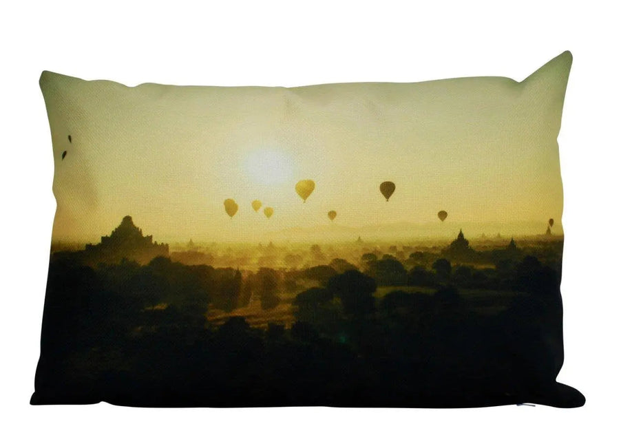 Hot Air Balloons | Adventure Time | 18x12 | Pillow Cover | Wander Lust | Throw Pillow | Home Decor | Photo | Landscape | Vista | Room Decor by UniikPillows