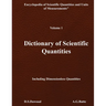 DICTIONARY OF SCIENTIFIC QUANTITIES - Volume I