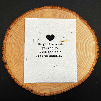Seed Paper Plantable Card - Be gentle by Soothi
