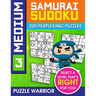 Medium Samurai Sudoku: 200 Perplexing Puzzles