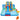 Inflatable Water Slide Water Park with Long Slide and Splash Pools and Ball Pit with 680W Blower