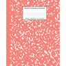 Marbled Composition Notebook: Coral Pink Marble Wide Ruled Paper Subject Book
