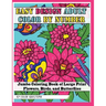 Easy Design Adult Color By Number - Jumbo Coloring Book of Large Print Flowers, Birds, and Butterflies