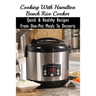 Cooking With Hamilton Beach Rice Cooker: Quick & Healthy Recipes From One-Pot Meals To Desserts: How To Make Risotto In The Rice Cooker