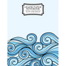 Graph Paper Notebook: Blue Waves Drawing Grid Paper Composition Notebook, Graphing Paper, Quad Ruled