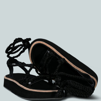 kendall strings platform leather sandal by London Rag