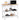 White Kitchen Island Cart with Drawer Storage Shelves and Locking Casters