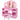 Kids Vanity Table and Chair Set with Removable Mirrors and 4 Storage Bins-Pink