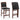 Set of 2 Folding Kitchen Island Stool with Rubber Wood Legs-Brown